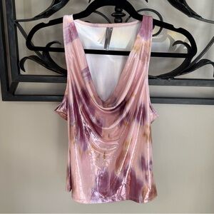 Anthropologie Pink and Purple Tie-Dye Tank Top
